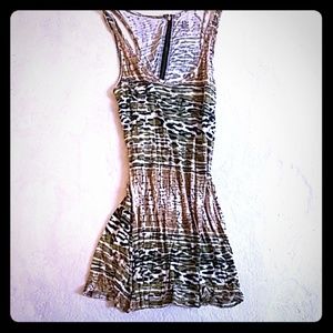 Long animal print tank top